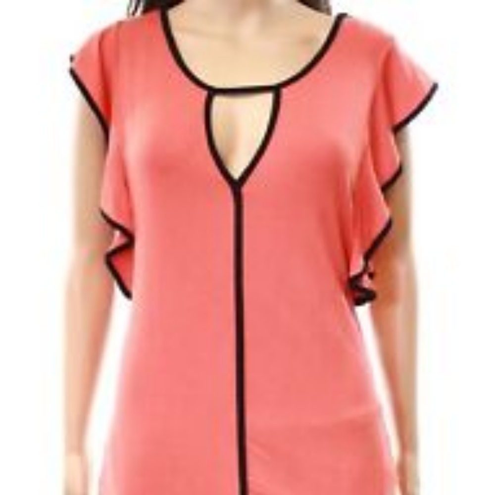 NWOT Bobeau X Nordstrom Ruffle Sleeve Cut Out Blouse Top